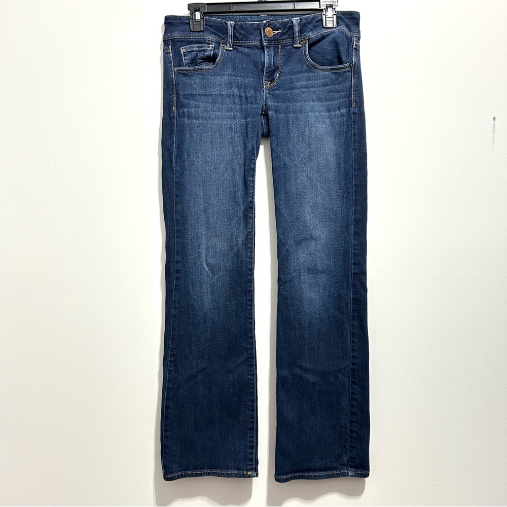 American Eagle Outfitters Women’s Blue Denim Straight Leg Jeans Slim Boot